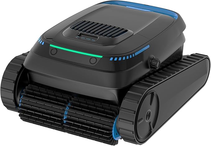 AIRROBO Cordless Robotic Pool Cleaner for Inground & Above Ground Pools, Smart Zigzag Navigation, Floor, Wall & Waterline Cleaning, 5000 GPH