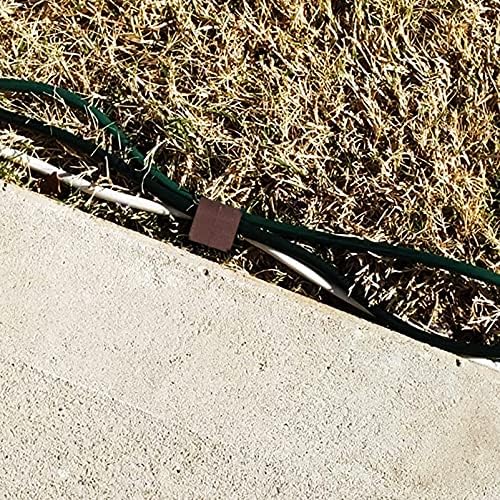 50 PCS Brown Landscape Edging Garden Stakes, 10 Inch Landscaping Anchoring Spikes Heavy Duty Plastic Garden Ground Netting Stakes Brown for Edging & Garden