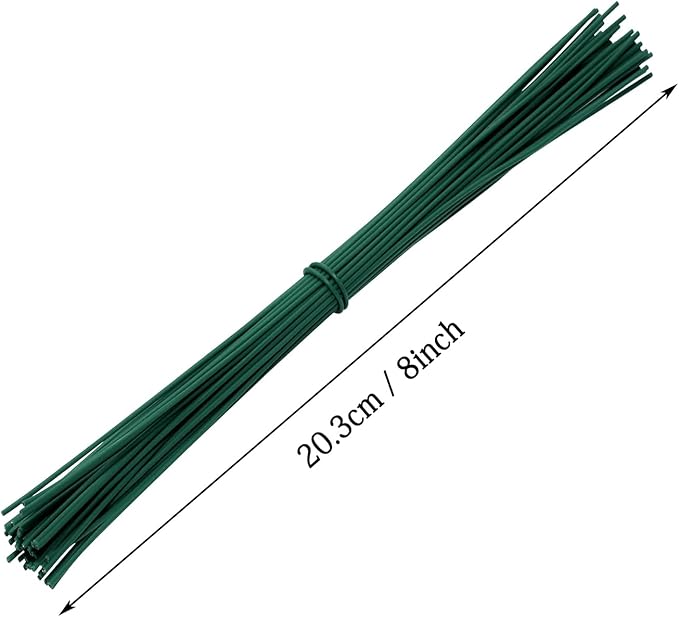 Tupalizy 8 Inch Reusable Cable Ties Wire Twist Ties Garden Twine for Plastic Bags Electronics Cords Organize Gardening Vines Climbing Plants Halloween Christmas Holiday Decors Crafts,100PCS,Dark Green