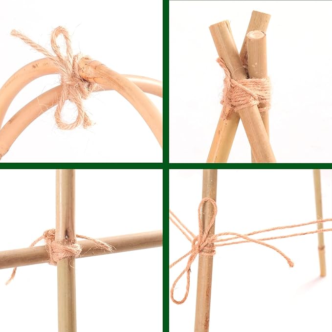 Garden Twine Natural Jute Twine 200 Feet 3mm 4ply Twine String for Climbing Plants Gardening Crafts Gifts Wrapping Decoration Bundling Packing String