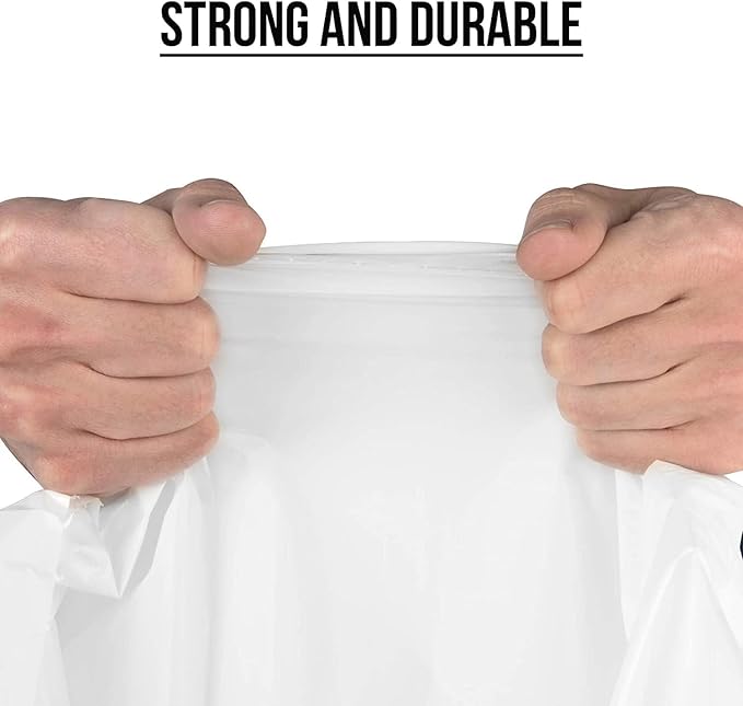 Aluf Plastics 45 Gallon 2.0 MIL Clear Garbage Bags - 40" x 46" - Pack of 200 - For Contractor, Industrial, Healthcare, & Municipal
