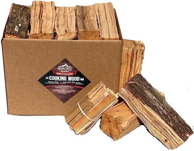 Smoak Firewood 12inch Length Premium Cooking Wood & Firewood Logs - Used for Grills, Smokers, Pizza ovens, stoves, firepits or fireplaces - USDA Certified Kiln Dried Maple- 12in Pieces (36-41lbs)