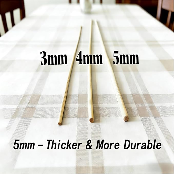 Natural Bamboo Smores Sticks 100 Pack, 17.5" Long Thickened Disposable Skewers for Marshmallow, Campfire, Fire Pit, BBQ & Parties, Food Grade Roasting Sticks for Outdoor Events