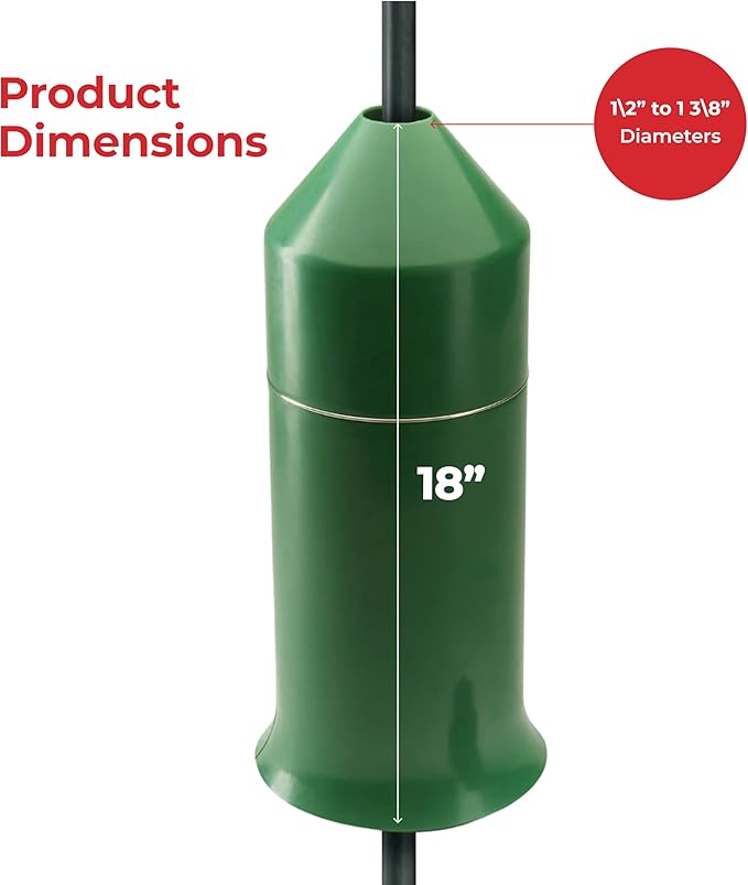 iPrimio 18" Squirrel Baffle - Easy Install Pole Wrap Around Baffle: Protect Hanging Bird Feeders, Squirrel Baffles for Feeders, No Tool Install, Durable Weather Resistant, for Bird Feeder Poles