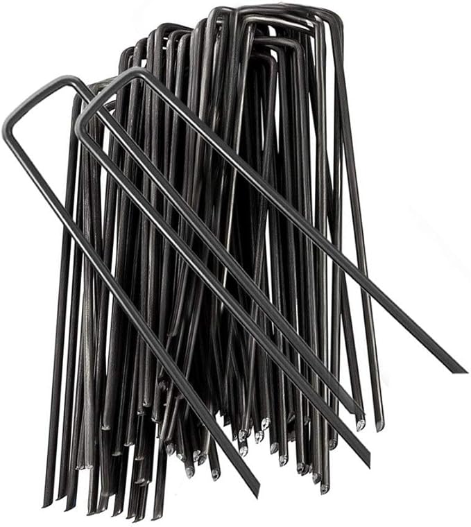 Garden Stakes, Ground Anchors Pegs U Shaped Garden Staples Pins Spikes for Securing Lawn Farm Sod Weed Barrier Landscape Grass Fabric Netting, More Applications 15CM 20 Pcs