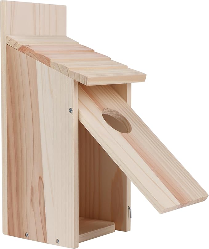Bird Houses for Outside,Wooden Clearance Humming Bird Houses for Outdoor,Cedar Blue Bird Box House,Swallow Wren Cedar Finch House,DIY, 1Pack