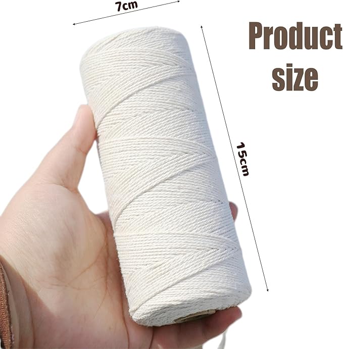 Twine String White, 1312 Feet Butchers Twine for Crafts Garden String Kite Garden for Gardening for Climbing Plants