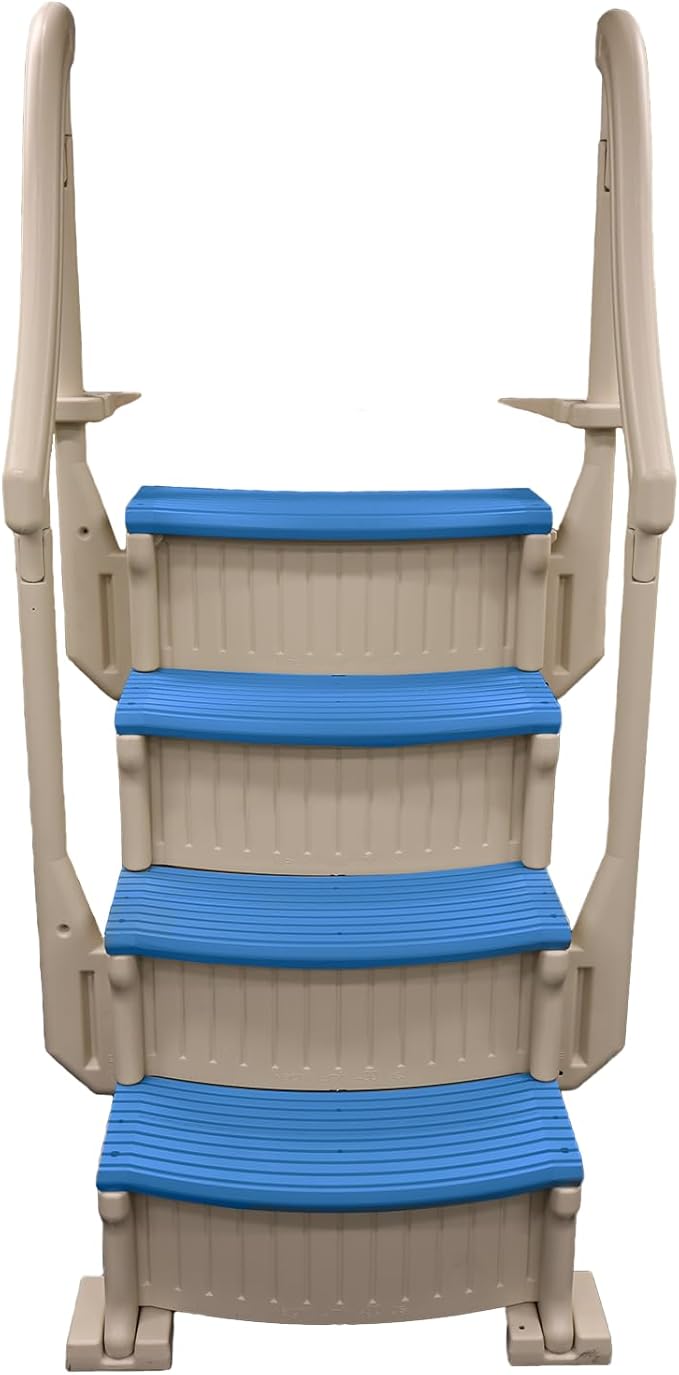 Confer Plastics Drop in Above Ground Pool Step with Blue Treads