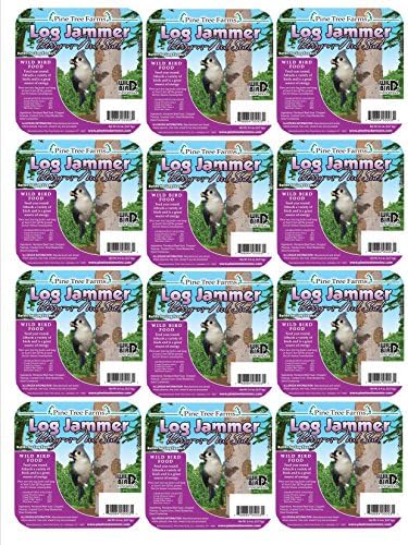 Pine Tree 5004 Log Jammers Fruit & Nuts Suet Plug 9.4 Oz (pack of 12)