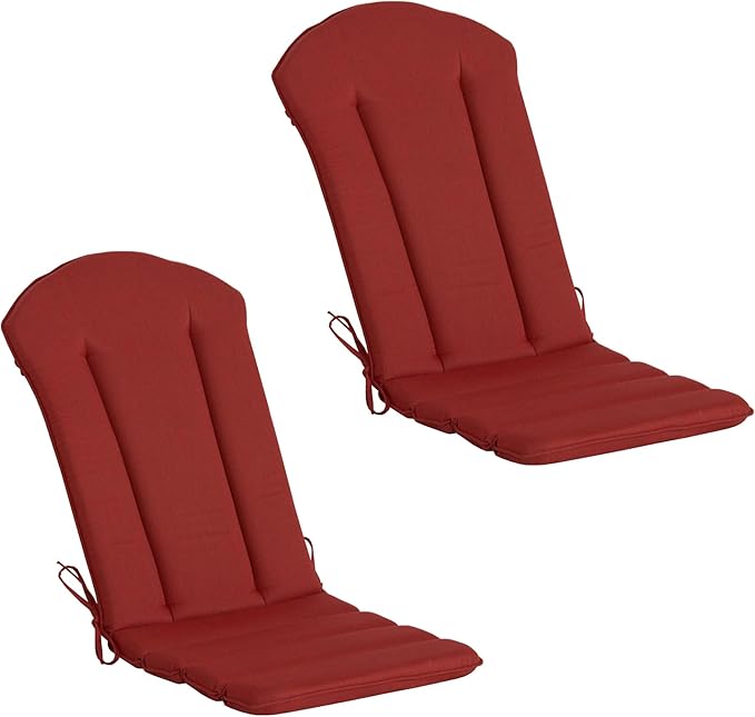 50"x20" Adirondack Chair Cushions Set of 2, Outdoor Rocking Chair Cushions Water-Resistant UV Resistant Weather Resistant High Back Patio Replacement Cushions,Folding Patio Chair Pad