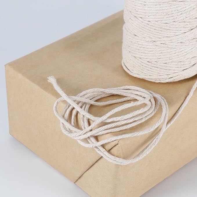 Tenn Well Butchers Twine, 328 Feet 2mm 16Ply Food Safe Cotton Kitchen Cooking String for Roasting, Tying Meat, Trussing Turkeys, Baking, Making Sausage and More