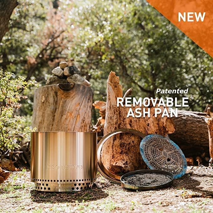 Solo Stove Bonfire 19.5" Smokeless Fire Pit with Removable Ash Pan | Portable Outdoor Fire Pit | Stainless Steel - Wood Burning Lightweight Fireplace | Ideal for 4-6 People, 20 lbs, Gunmetal