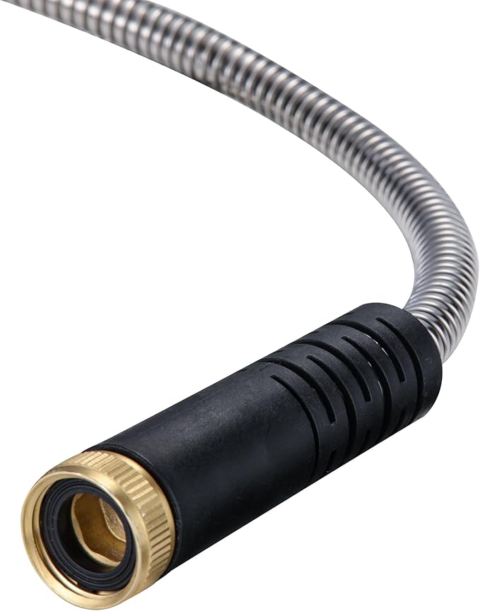 Water Hoses 8 feet – 3/4'' Fittings, Flexible Garden Hoses for Garden Watering, Outdoor Cleaning, House Cleaning, Car Washing, Swimming Pool, Camping, Agricultural Irrigation, Dog Bathing