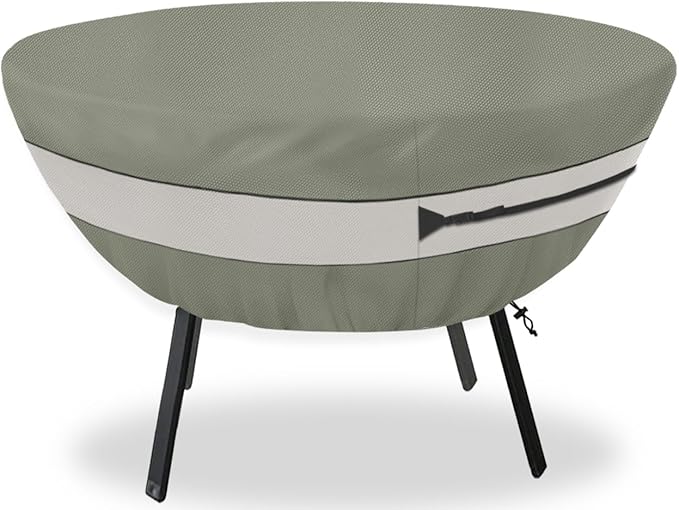 Round Patio Table Cover,Suitable for 36 Inch Diameter Patio Round Table,Waterproof Heavy Duty Round Outdoor Coffee Table Cover,Grey Green