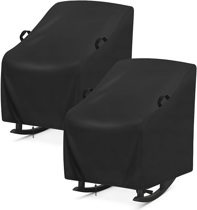 Outdoor Rocking Chairs Set of 2 Cover,Waterproof Covers for Porch Rocking Chairs(2-Pack),All Weather Protector Porch Rocker(35"L x 23"W x 42"H,2-Pcs)