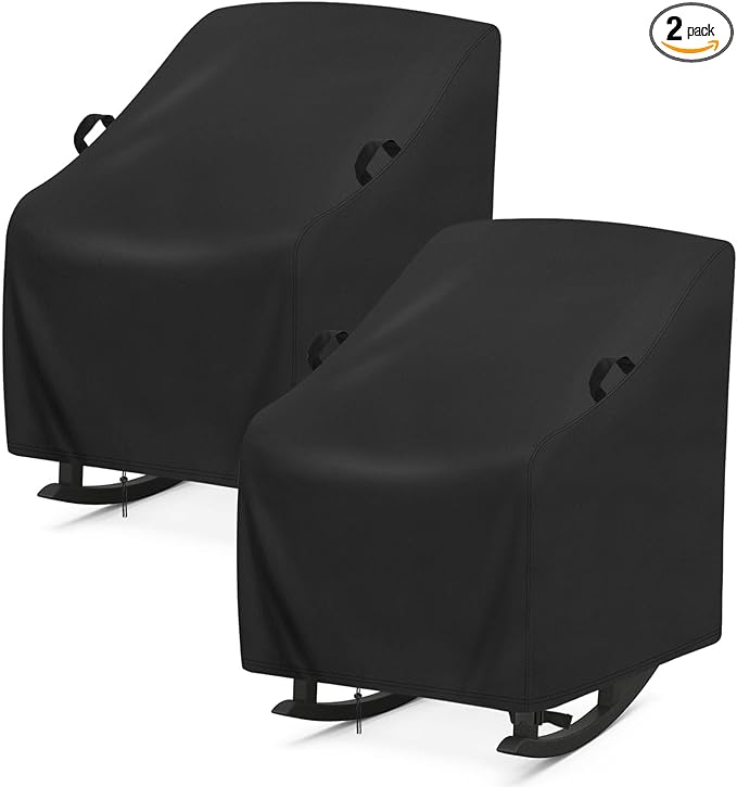 Outdoor Rocking Chairs Set of 2 Cover,Waterproof Covers for Porch Rocking Chairs(2-Pack),All Weather Protector Porch Rocker(35"L x 23"W x 42"H,2-Pcs)