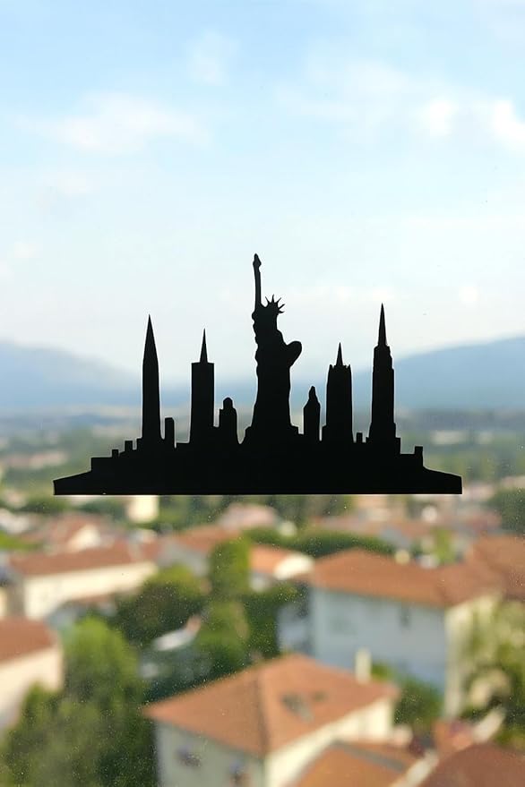 City Silhouette Stencil – Skyscraper Urban Skyline Design Template Pattern Reusable Art Stencil for Painting, Crafting and DIY Projects