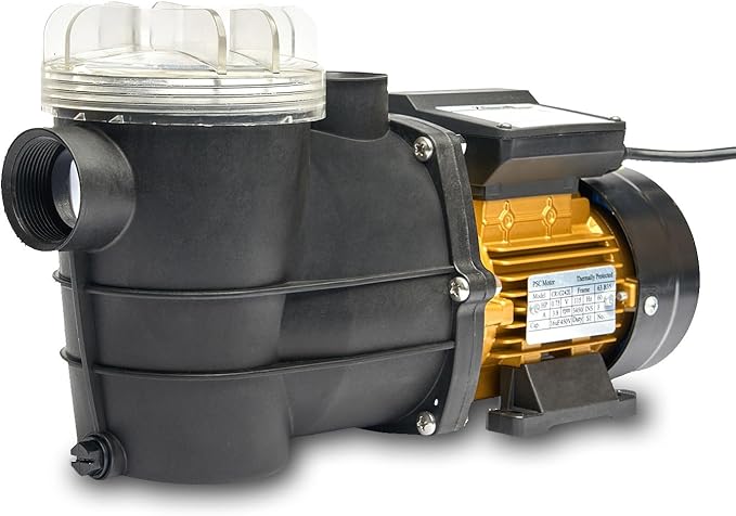 XtremepowerUS 3/4HP Swimming Pool Pump (2400GPH) Pond Self Prime Above-Ground Pond Spa Pool Pump Strainer Basket 1.5" NPT Listed