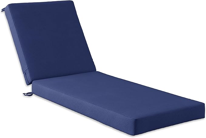 Codi Chaise Lounge Cushions Outdoor, Pool Lounges Chair Cushion Set, Waterproof for Patio Furniture, 80 x 26 x 3.5 Inch 1PK Navy