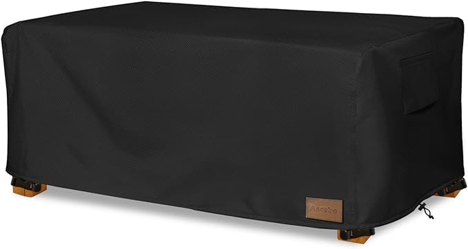 Waterproof Outdoor Coffee Table Cover,Rectangular Patio Small Side Table Cover,Outdoor Table Covers Rectangle Waterproof,48 x 28 x 16 inch -Black