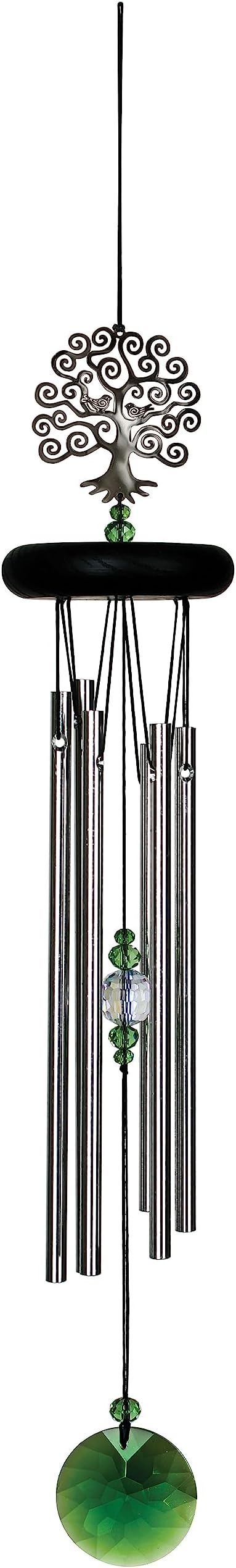 Woodstock Chimes Signature Collection, Crystal Tree of Life Chime, 19'' Decor Designs Wind Chimes for Outdoor, Patio, Home or Garden Décor (WFTE)