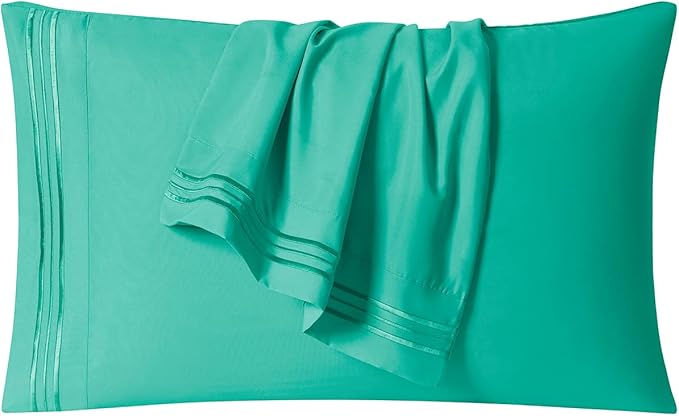 Clara Clark Bed Sheets, Premier 1800 Series 4 Piece Bed Sheet Set, Deep Pocket, Wrinkle, Fade, Stain Resistant, Luxury Soft Bedding Sheets & Pillowcases, Queen, Mint Green