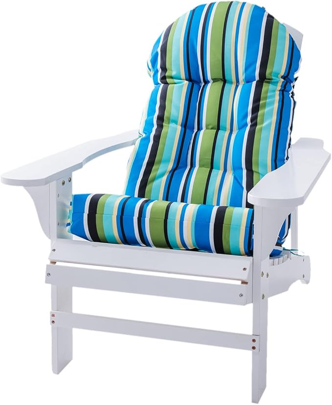Enipate Weather Resistant Adirondack Chair Cushions High Back Indoor Outdoor Patio Tufted Thicken Lounge Cushion Seat Pads