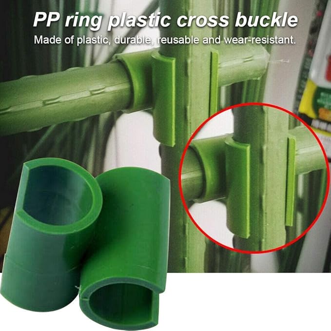 36Pcs Adjustable Plant Trellis Connector Clip Plastic Plant Connector Stakes Garden Plastic Connector Connecting Joint Buckle Clip 16mm