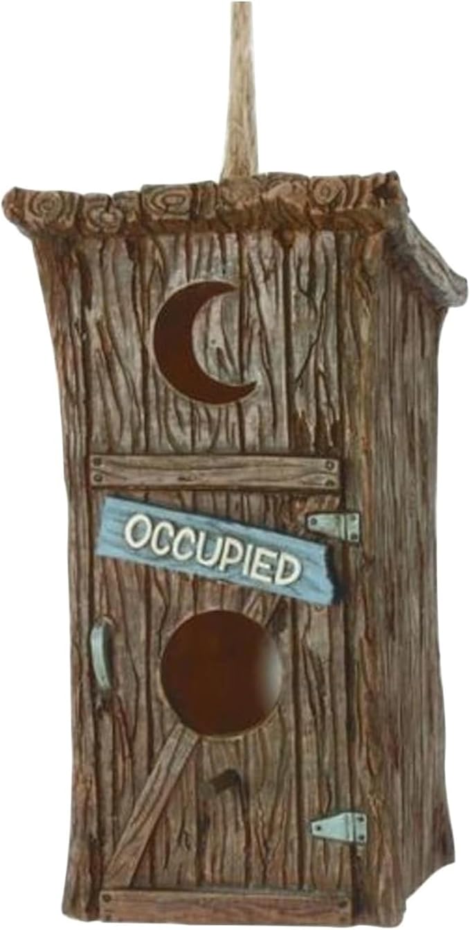 Spoontiques - Birdhouse - Garden Décor - Decorative Bird House for Yard and Garden Decoration - Hanging Novelty for Outdoor Patio - Outhouse Birdhouse