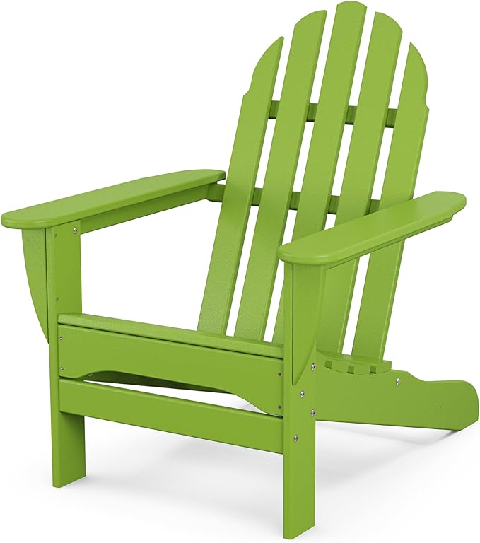 POLYWOOD AD4030LI Classic Outdoor Adirondack Chair, Lime