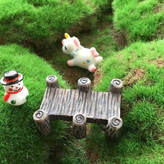 Miniature Bridge Model Decor 10Pcs Wooden Retro Garden Ornaments for Indoor Outdoor Micro Landscaping Fairy Yard Accessories