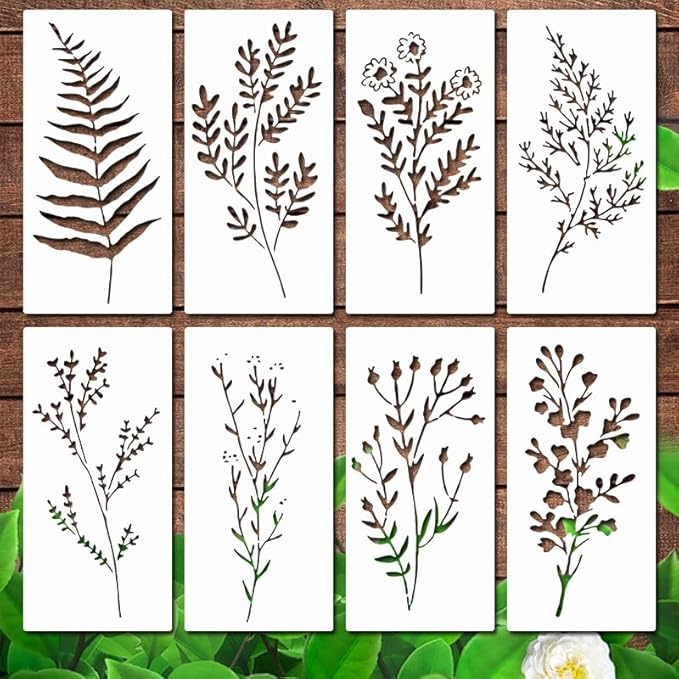 Garden Fence Large Flower Stencils - Reusable Floral Stencil DIY Decoration for Painting on Wood Walls Pattern, Jumbo Sunflower Yard Spray Paint Big Crafts Floor Stencils (CP-22)
