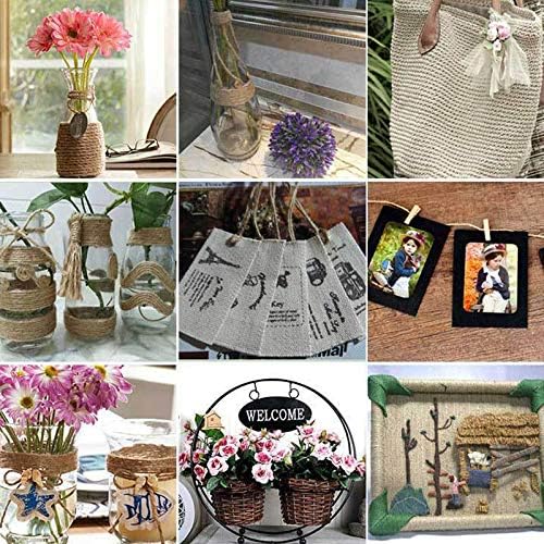 JijAcraft Jute Twine String 328 Feet, 2mm Natural Hemp for Gift Wrapping, 3-Ply Climbing Plant, Garden Craft, DIY Christmas Handmade Arts, Gift Decoration