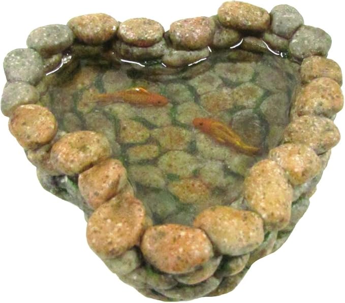 TG,LLC Treasure Gurus Miniature Fairy Garden Stone Rock Koi Fish Pond Landscape Ornament Dollhouse Outdoor Decor