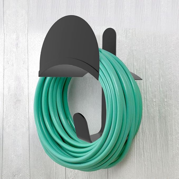 Water Hose Holder, Wall Mount Garden Hose Reel Hanger Holder, Outside Garden Hose Storage Holders organizer for Storage Ropes, Garden and Heavy Tools, Large 2 Pack