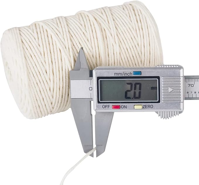 PerkHomy Cotton Butchers Twine String 700 Feet 2mm Twine for Cooking Food Safe Crafts Bakers Kitchen Butcher Meat Turkey Sausage Roasting Gift Wrapping Gardening Crocheting Knitting