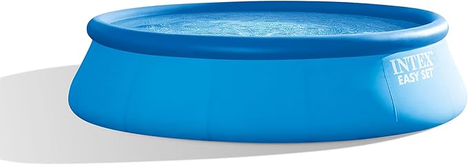 Intex 15ft x 48in Easy Set Outdoor Above Ground Swimming Pool Kit with Ladder, Cover, 1000 GPH GFCI Filter Pump and 6 Replacement Filter Cartridges