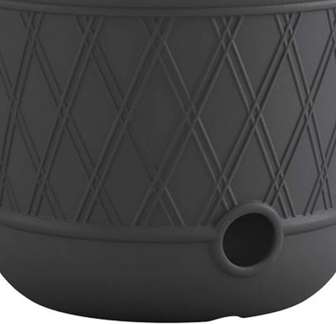 Suncast 2 Pack 14" x 12" Round Resin Decorative Weatherproof Outdoor Hideaway Standard Garden Hose Storage Pot with Drainage Holes, Gray