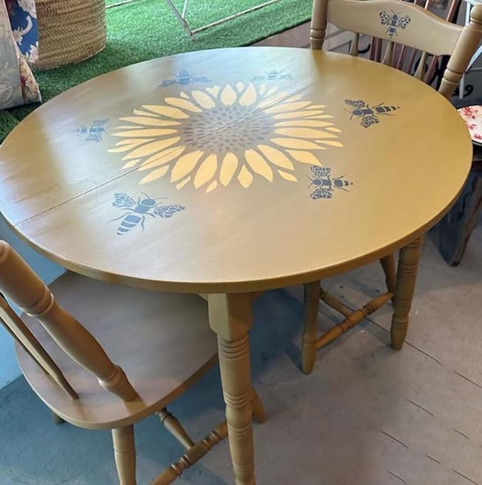 Large Flower Stencils for Wood Fence Sunflower Stencils for Painting Floral Stencil Templates for Walls Furniture Fabrics