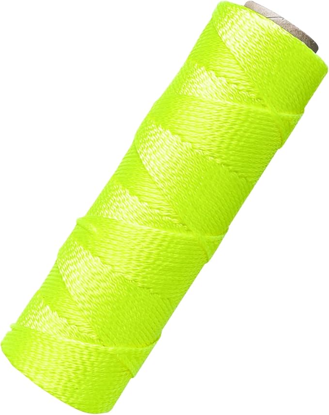 Mason Line String Line,300 Ft Length Nylon Twine,18 Braided Nylon String for Gardening Or Masonry Tools,Twine String for Gardening,Yellow