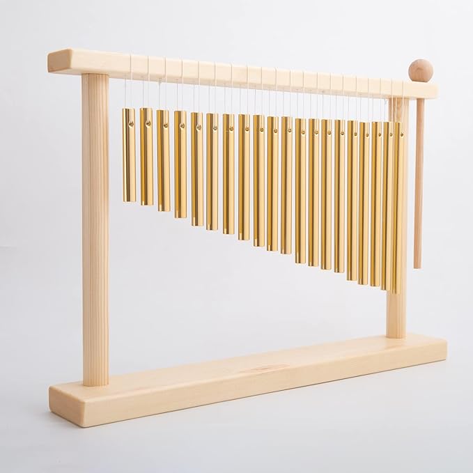 ENNBOM 20 Note Chime Wind Chime 20 Bars Instrument Percussion with Mallet (Gold)