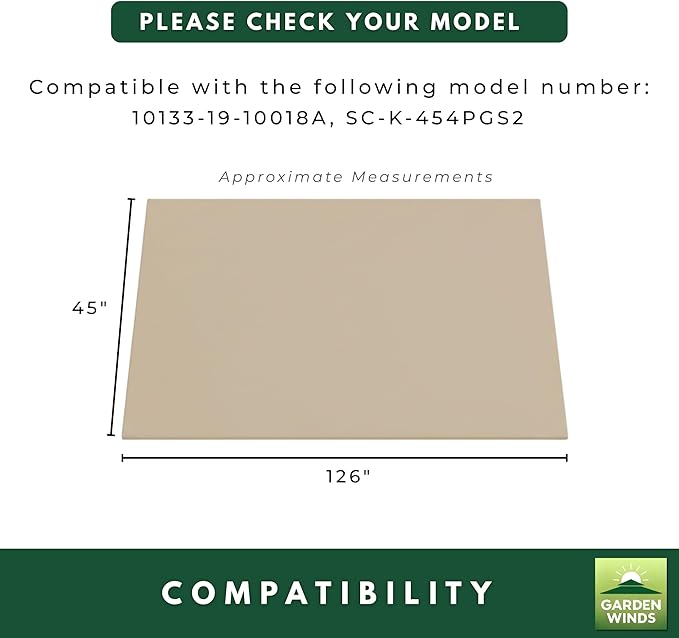 Garden Winds Reinforced RipLock 350 Replacement Canopy Top Cover Compatible with Boulder Bridge Sandpointe Swing Models 10133-19-10018A, SC-K-454PGS2 - Slate Gray