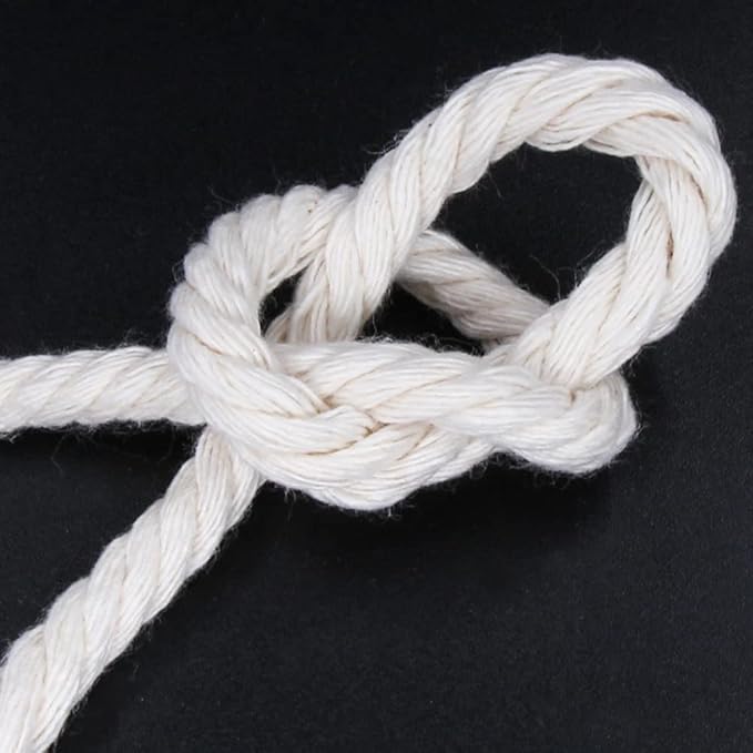 FLIPPED 100% Natural Cotton Macrame Cord,5mm x110 Yards Macrame Cords Colored Cotton Macrame Rope Craft Cord for DIY Crafts Knitting Plant Hangers Christmas Wedding Décor（Caramel）…