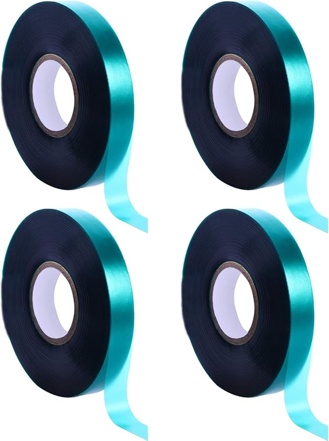 4 Rolls 150 Feet Stretch Tie Tape 0.5 Inch Garden Tie Tape Thick Plant Ribbon Garden Green Vinyl Stake for Indoor Outdoor Patio Plant Use