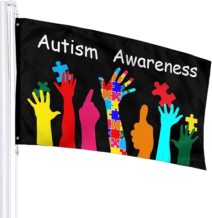 Autism Awareness Flag 3x5 Ft Outdoor Indoor With Grommet Home House Garden Yard Banner Decorative Sign