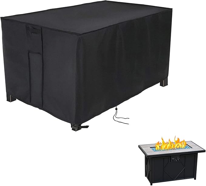 Fire Pit Cover Rectangular 42 Inch, Propane Gas Fire Pit Table Cover,Outdoor Waterproof Firepit Table Cover - 42 X 24 X 24 Inch