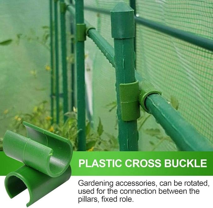 100Pcs Adjustable Plant Trellis Connector Clip Plastic Plant Connector Stakes Garden Plastic Connector Connecting Joint Buckle Clip 8mm