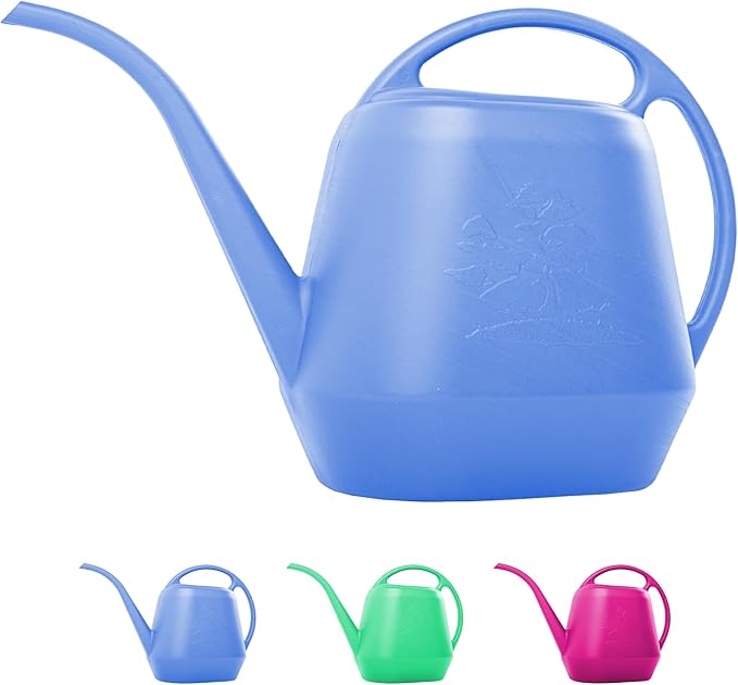Bloem Aqua Rite 1.1 Gallon (144 Fl Oz) Peri-Blue Resin Watering Can for Indoor and Outdoor Use