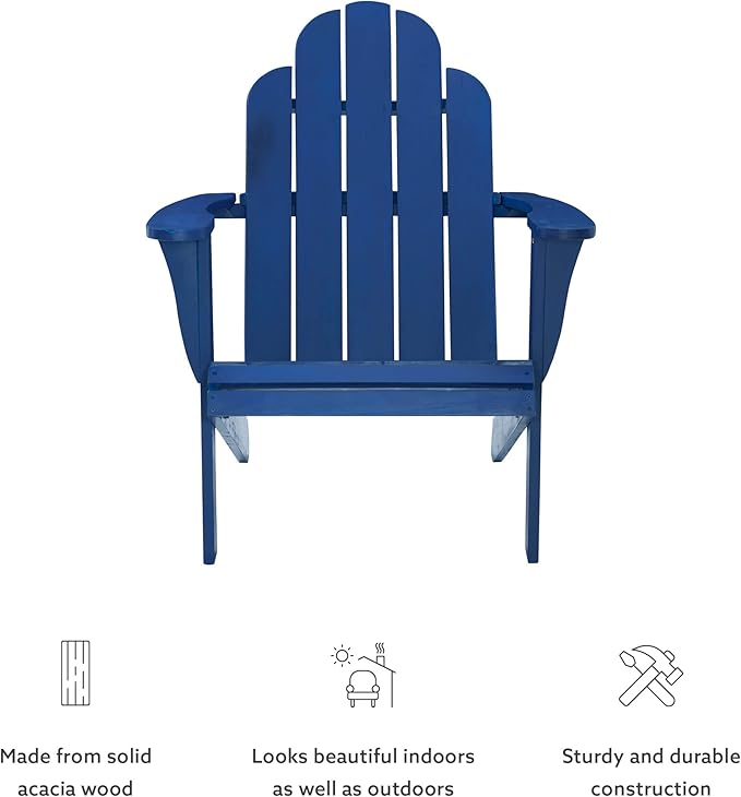 Jayde Blue Adirondack Chair by Linon