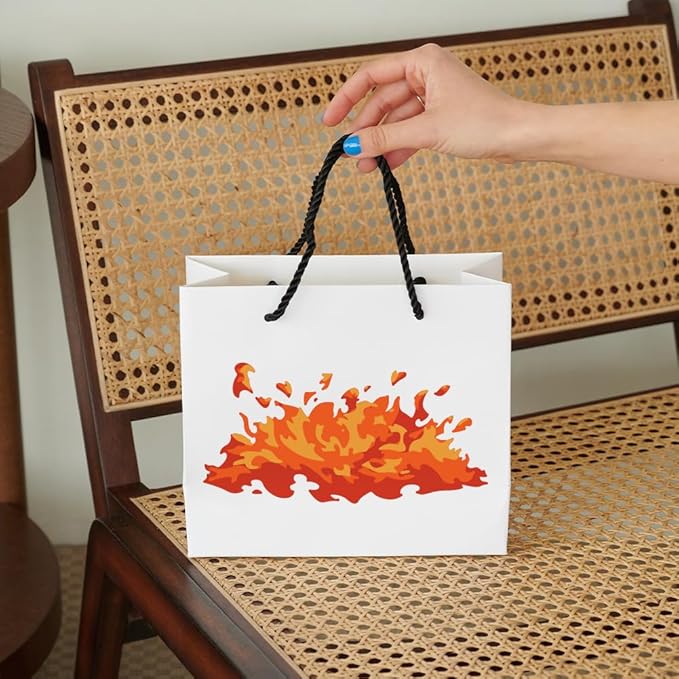 MAYJOYDIY 2 Pack Reusable Flame Stencils (11.7x8.3 inch) - Layered Fire Design Template for Painting on Wood, Canvas, Walls, Furniture - Includes Paint Brush